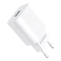 Greitas įkroviklis Foneng 1x USB EU28 12W QC 3.0 + USB Type C kabelis