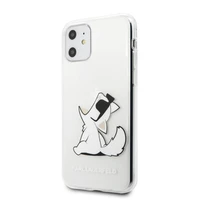 Karl Lagerfeld Choupette Fun dėklas telefonui iPhone 11 / Xr - permatomas