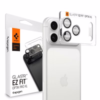Spigen Optik Pro XL kameros stiklas iPhone 17 Pro sidabrinis