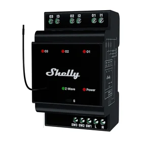 Shelly Qubino Wave Pro 3 Z-Wave 3 kanalų DIN bėgio relė