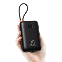 Išorinė baterija VEGER 30000 mAh su įmontuotu kabeliu Type C / Lightning PD QC3.0 35W K3 (W3018) juoda