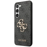 Guess 4G Didelio Metalinio Logotipo Dėklas telefonui Samsung Galaxy S24+ - juodas