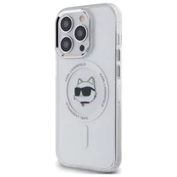 Karl Lagerfeld IML Metalinė Choupette galva MagSafe dėklas iPhone 13 - baltas