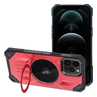 ARMOR MAG COVER magnetinis dėklas telefonui, suderinamas su MagSafe, skirtas IPHONE 12 Pro Max, raudonas