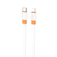 Borofone Kabelis BX89 Union - Type C į Lightning - PD 20W 1 metras baltas-oranžinis