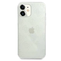 Guess GUHCP12S3D4GTR iPhone 12 mini 5.4" skaidrus kietas dėklas 4G 3D rašto kolekcija