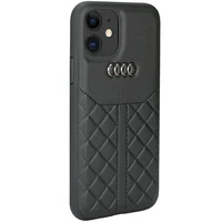Audi tikros odos kietasis dėklas telefonui iPhone 12 / 12 Pro 6.1 – juodas