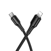 Kabelis (m) USB-C į Lightning Hoco PD 27W 1 m X120 - juodas (m)