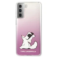 Karl Lagerfeld Choupette Fun dėklas Samsung Galaxy S21+ - Rožinis