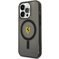 Ferrari FEHMP14XURKK iPhone 14 Pro Max 6.7" juodas kietas dėklas telefonui pusiau permatomas magnetinis (MagSafe)