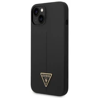 Guess GUHCP14MSLTGK iPhone 14 Plus 6.7 "juodas/juodas kietas dėklas Silicone Triangle
