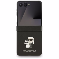 KARL LAGERFELD dėklas telefonui SAMSUNG Z Flip7 KLHCZF7SAPKCNPK (Saffiano KC PIN) juodas