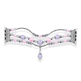 Apple Watch apyrankės kilpa 38/40/41 dizainas 4 sidabro-violetinė