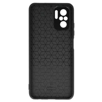 Tel Protect CARBON dėklas telefonui Xiaomi Redmi Note 10/Note 10S/Poco M5S juodas su mėlyna juostele