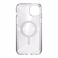 Speck Gemshell Grip + MagSafe - dėklas iPhone 15 Plus / iPhone 14 Plus (Clear / Chrome Finish)