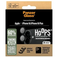 PanzerGlass Hoops Juodas Objektyvo apsauga iPhone 16 6.1" / 16 Plus 6.7" 1283