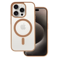 Akrilinis spalvotas magnetinis dėklas telefonui Iphone 14 Pro dykumos titano