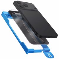 Uniq Optix Exofit Privatumo grūdintas apsauginis stiklas iPhone 17 Pro Max su aplikatoriumi