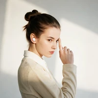 Borofone TWS Bluetooth ausinės BW97 Clear baltos