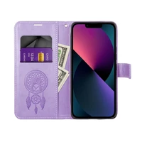 MEZZO knygos tipo dėklas telefonui XIAOMI Redmi Note 14 PRO 4G su sapnų gaudykle, violetinis
