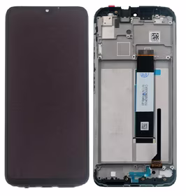 Ekranas Xiaomi Redmi 9T/Redmi Note 9 4G 2021/Poco M3 su lietimui jautriu stikliuku ir rėmeliu Black ORG