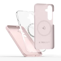 Tech-Protect Skystas silikoninis Magnetinis iPhone 16e dėklas - rožinė
