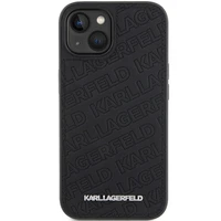 Karl Lagerfeld Quilted K Pattern dėklas telefonui iPhone 15 Plus / 14 Plus - juodas