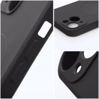 SILICONE MAG COVER dėklas telefonui, suderinamas su MagSafe, IPHONE 7 / 8 / SE 2020 / SE 2022, juodas
