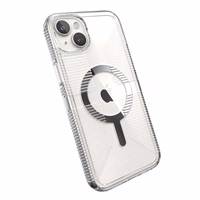 Speck Gemshell Grip + MagSafe - dėklas iPhone 15 Plus / iPhone 14 Plus (Clear / Chrome Finish)