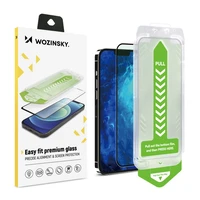 9H stiklas su montavimo rėmeliu iPhone 14 Wozinsky Premium Glass - juodas