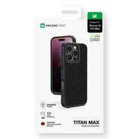 AmazingThing Titan Max dėklas su 1500D aramido pluoštais iPhone 16 Pro Max - juodas