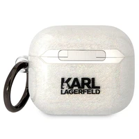 Karl Lagerfeld KLA3HNKCTGT Airpods 3 dėklas permatomas Blizgučiai Karl&Choupette