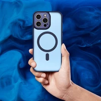 VARIETE MAG COVER Dėklas telefonui suderinamas su Magnetiniu IPHONE 16 PRO MAX tamsiai mėlynas