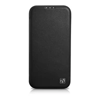 iCarer CE Premium odinis folio dėklas iPhone 14 Plus su MagSafe magnetiniu flipu - juodas