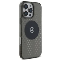 Mercedes MB Dėklas telefonui iPhone 16 Pro su Žvaigždžių raštu - Juodas