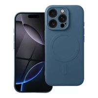 Silikoninis magnetinis dėklas telefonui, suderinamas su MagSafe, skirtas iPhone 16 Pro, mėlynas