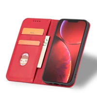 Magnet Fancy Case dėklas iPhone 14 Pro Max su flip cover wallet stand - raudonos spalvos