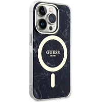 Guess GUHMP14XPCUMAK iPhone 14 Pro Max 6.7" juodas kietas dėklas Marble Magnetinis