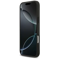Karl Lagerfeld Grūdėtas Raštas ir Logotipas Magnetinis dėklas telefonui iPhone 17 Pro Max - juodas