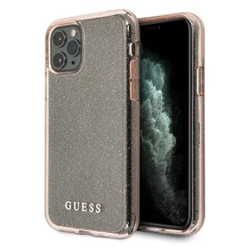 Guess GUHCN65PCGLPI iPhone 11 Pro Max rožinis kietasis dėklas Glitter