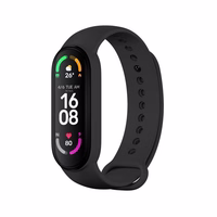 Silikoninis dirželis XIAOMI Mi Band 5 / 6 / 7 juodas (01)
