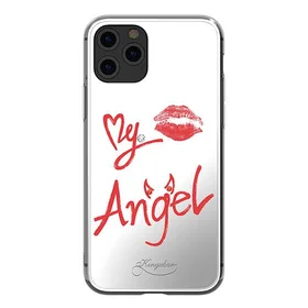 Kingxbar Angel veidrodinis dėklas su originaliais Swarovski kristalais iPhone 11 Pro Max, permatomas