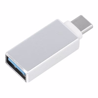Adapteris OTG USB A 3.0 (moteriškas) į Type C (vyriškas) baltas