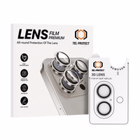 Apsauginis stiklas kameros lęšiams Tel Protect 3D Lens ant kameros Iphone 16/16 Plus skaidrus (2 vnt.)