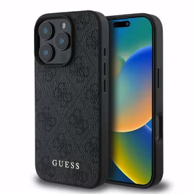 Guess 4G Classic dėklas telefonui iPhone 16 Pro Max - juodas