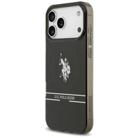 US Polo DH and Bottom Stripe Logo MagSafe Dėklas telefonui iPhone 17 Pro Max - juodas