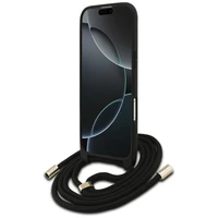 Guess 4G Big Logo Cord Stap per petį dėklas telefonui iPhone 17 Air - rudas