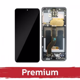 LCD ekranas suderinamas su Samsung G988 S20 Ultra su rėmeliu / Cosmic Black / OEM