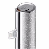 VEGER išorinė baterija 5000 mAh su įmontuotu jungtimi Lightning PD QC3.0 2,4A 12W PlugOn (W0573P) sidabrinė