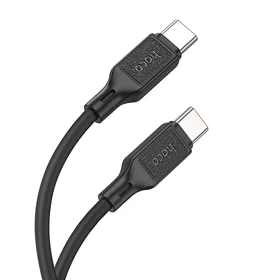 Kabelis USB-C į USB-C Hoco 3A 60W 1 m X90 juodas